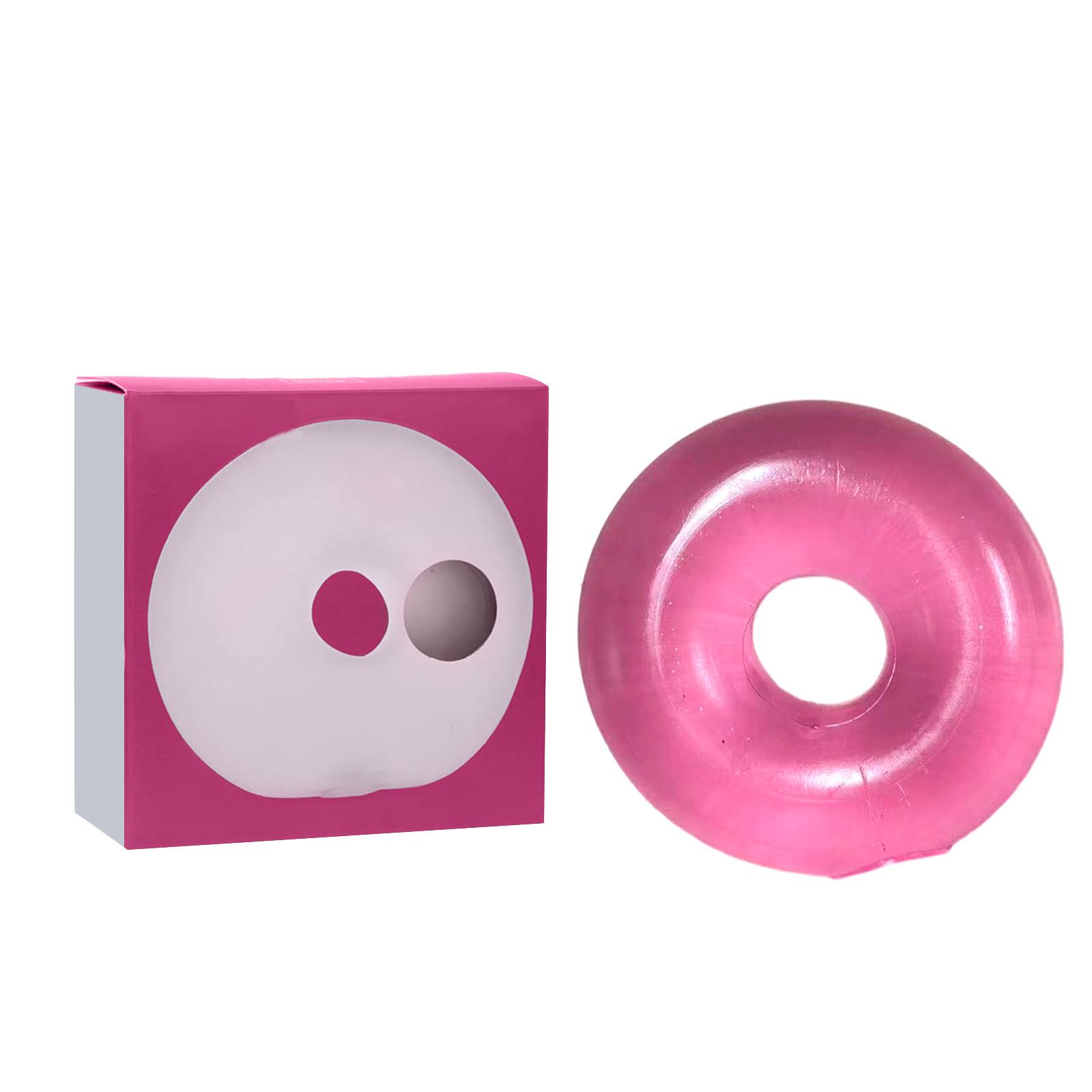 Inflatable Donut Shape Pool Float Durable Vinyl Material for Adults and Kids Water Recreation Use One Size красный