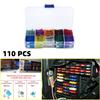 110pc MINI Blade Fuse Auto Car Motorcycle SUV FUSES Kit APM 60*small+50*standard