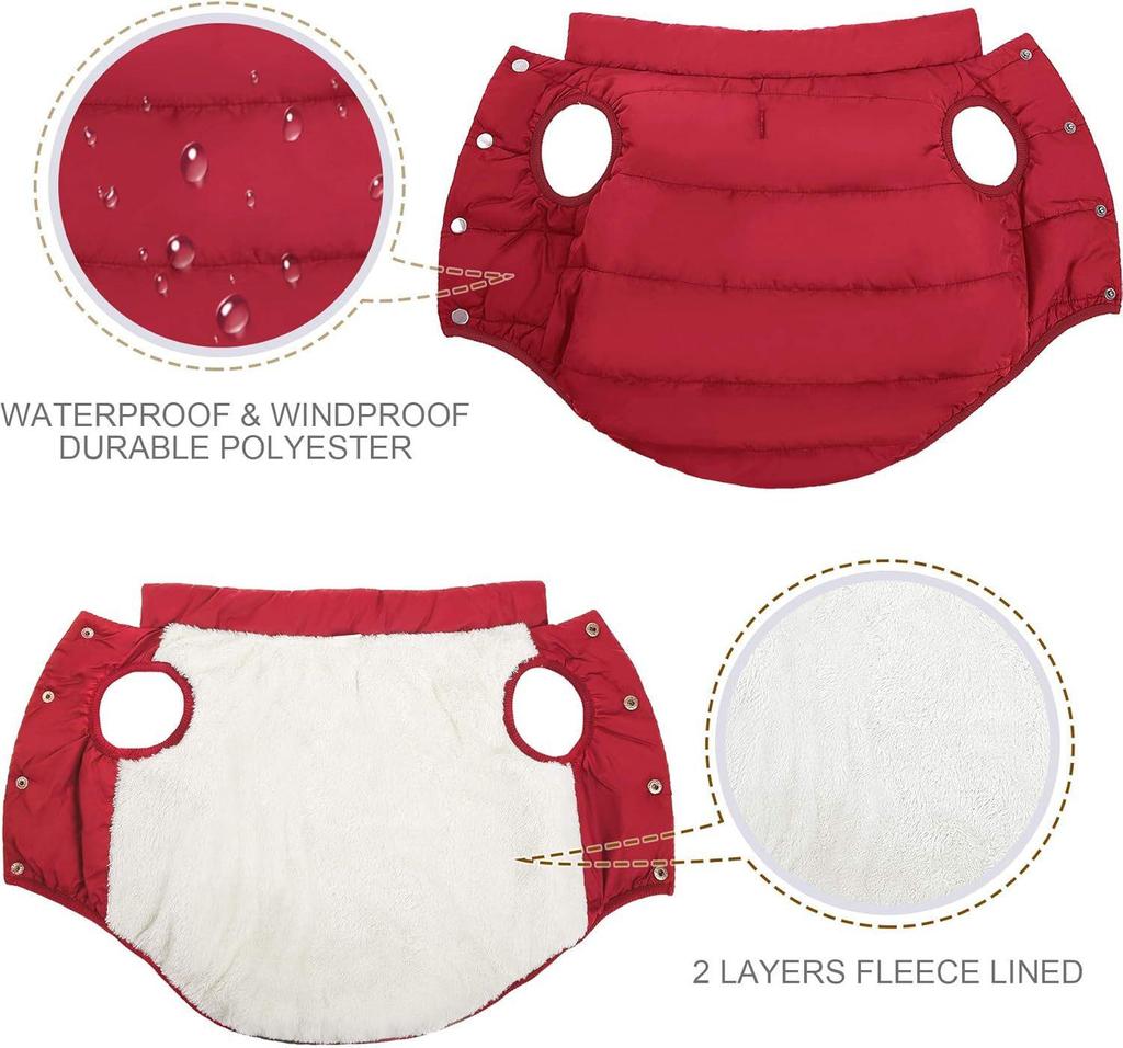 Waterproof Windproof Winter Dog Coat: Warm Pet Vest for Cold Weather
