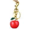 Äpple nyckelring, väska handväska berlock nyckelringar för kvinnor röd rosa blå svart handväska berlocker metall smycken present