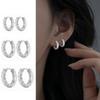 Exquisite Zirconia Twisted Hoop Earrings: Classic Unisex Full-Diamond Round Design