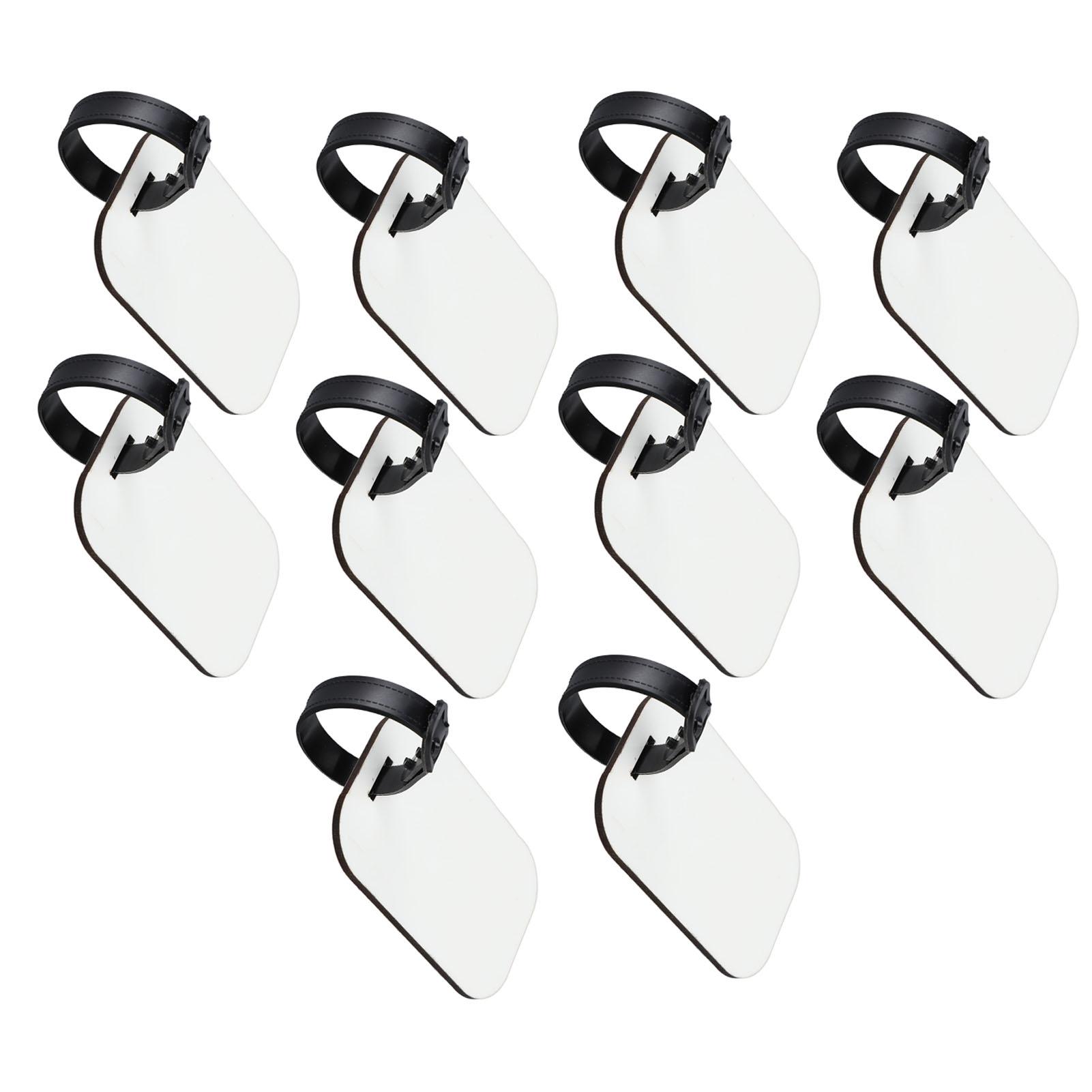 10 шт. Сублимационные багажные бирки Белые МДФ Двусторонние Пригодные для печати Привлекательные Пустые Багажные бирки для DIY Дорожный чемодан A2