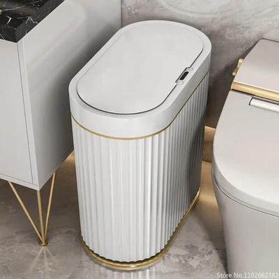 9L Smart Trash Can Electronic Automatic Smart Sensor Garbage Bin Household Toilet Waste Garbage Can For Kitchen Bathroom