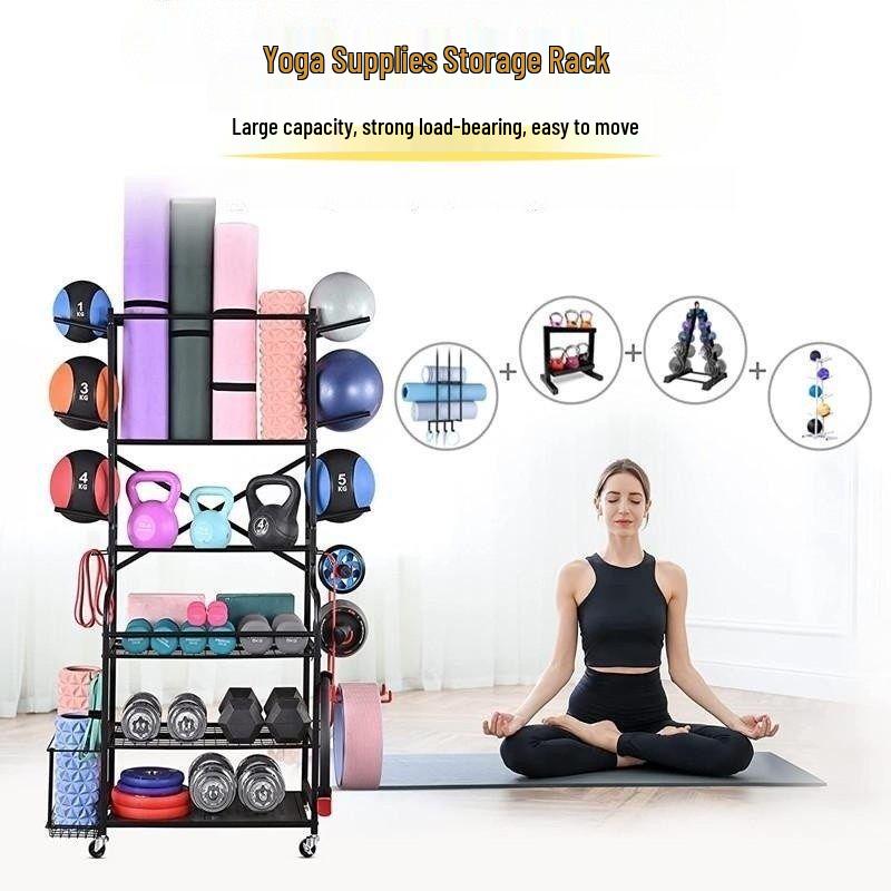 Movable Sports & Fitness Equipment Storage Rack