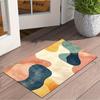 1pc Multi-colored Organic Shape Patterned Floor Mat, Polyester Fabric, Machine Washable, Suitable for Bedroom Living Room Décor