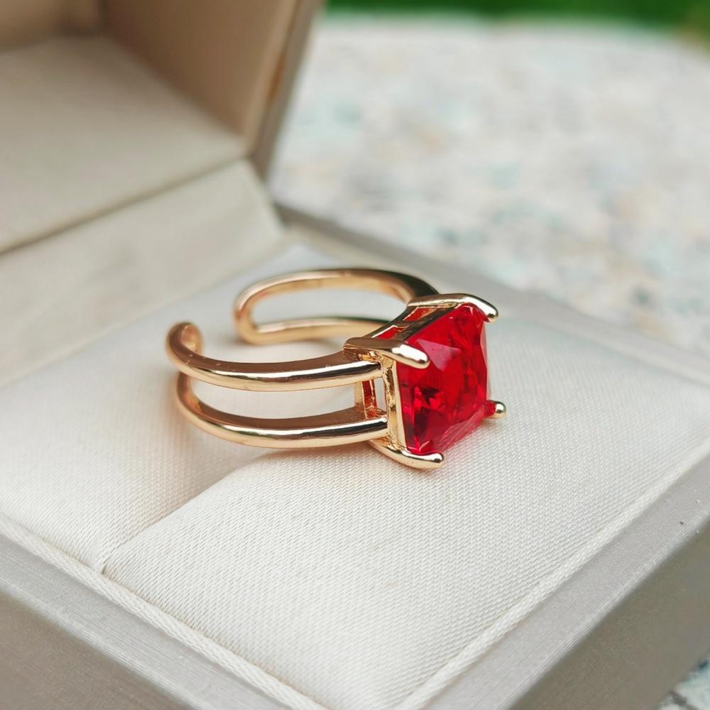 1 sztuka Modny trójkolorowy owalny/kwadratowy pierścionek z cyrkonią sześcienną z otwarciem i regulacją dla kobiet, pierścionek dla pary, biżuteria do układania, akcesoria na imprezę