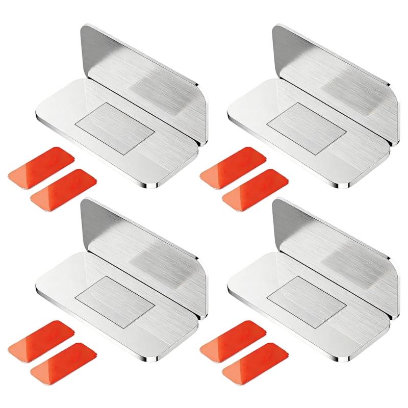 Heavy Duty Stainless Steel Magnetic Cabinet Door Catches Adhesive Drawer Magnets Magnetic Door Holder for Cabinets