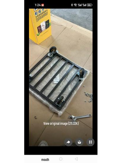 Heavy Duty Flatbed Trolley with Large Wheels for Transport