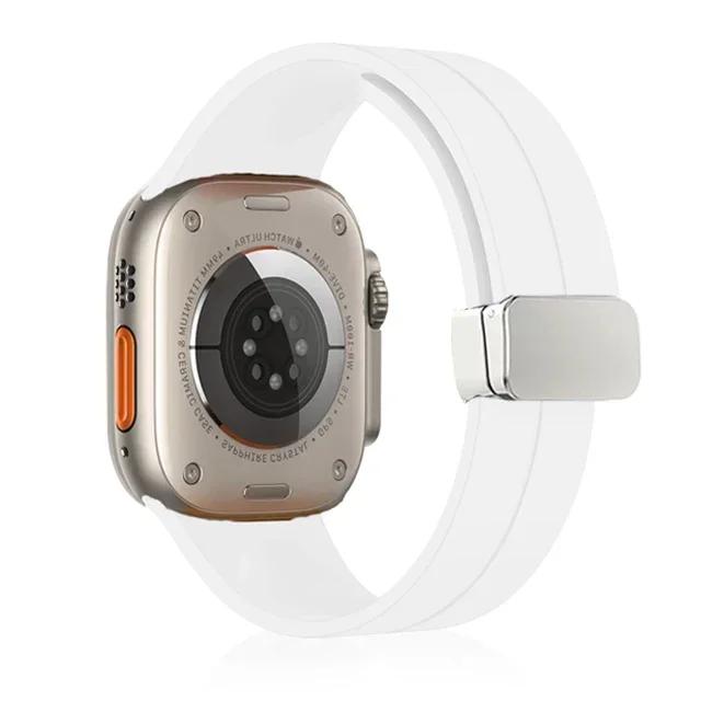 Curea Magnetică din Silicon Pentru Apple watch band 44mm 45mm 49mm 40mm 41mm 42mm 38mm correa Brățară iWatch Seria 7 8 se 6 9 ultra 2