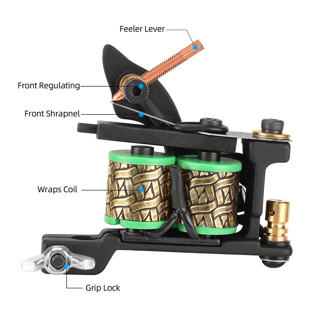 8 Wraps Shader Coil Machine Salon Body Art Device Stable Artist Instrument Permanent Makeup Supplies Heat Resistant