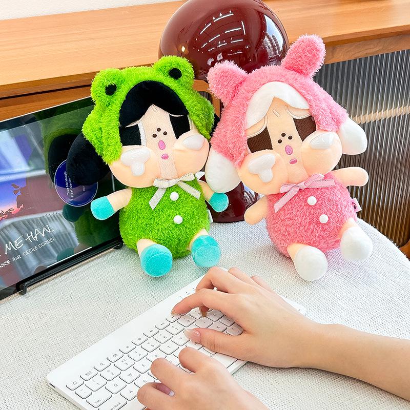 Cross-border Cartoon Crying Plush Doll: Cute Style Keychain Bag Pendant Gift