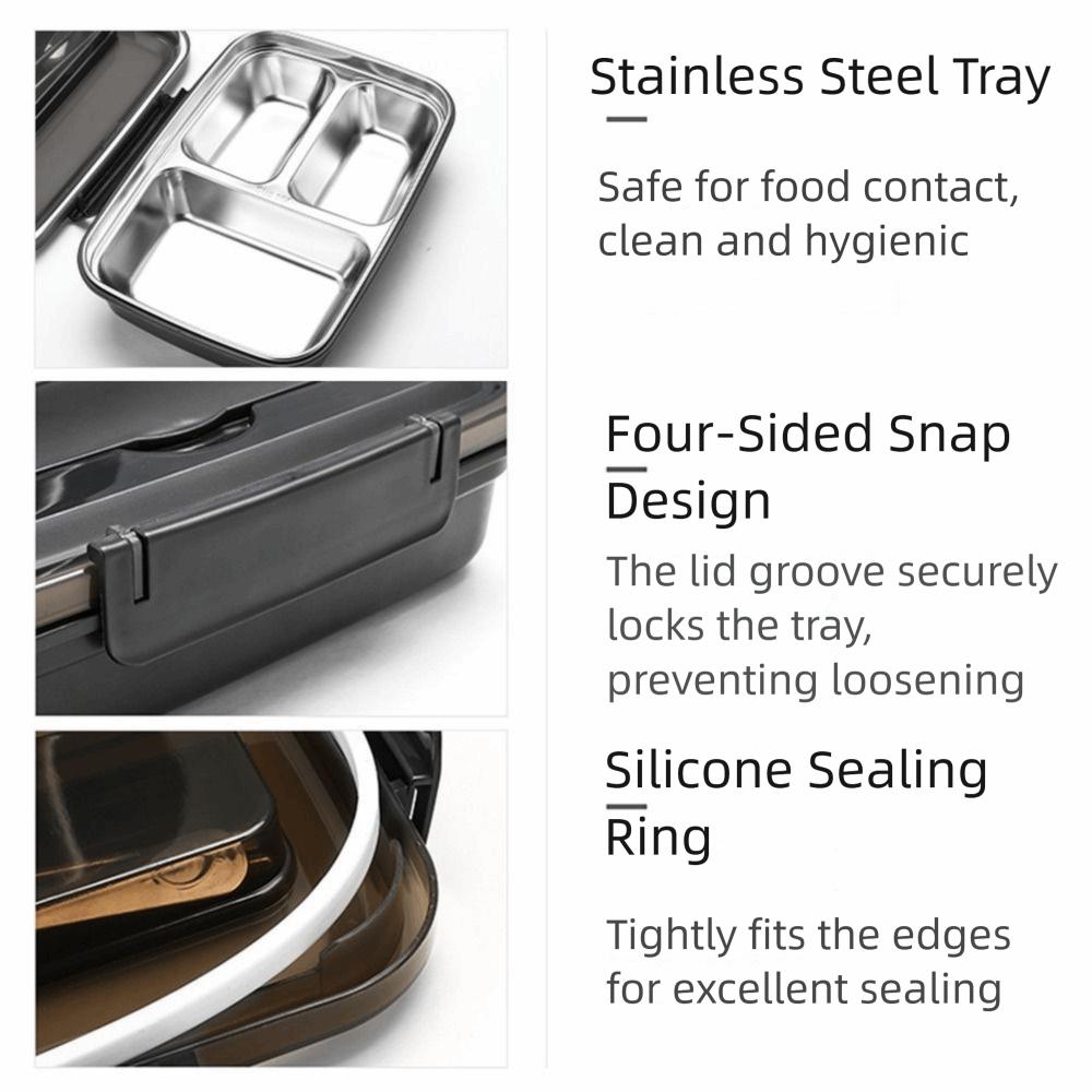 Recipiente Hermético para Alimentos Aço Inoxidável Armazenamento de Alimentos Fresco Isolamento Marmita Camping