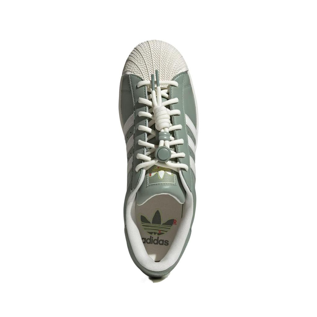 adidas Originals Superstar 2 Lehké nízké skateboardové boty Unisex Bílé Zelené Tenisky JR1331
