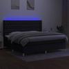 VidaXL Sommier à Lattes de Lit avec Matelas et LED, Lit Rembourré avec Tête de Lit, Lit Double, Lit Adulte de Chambre, 3139143
