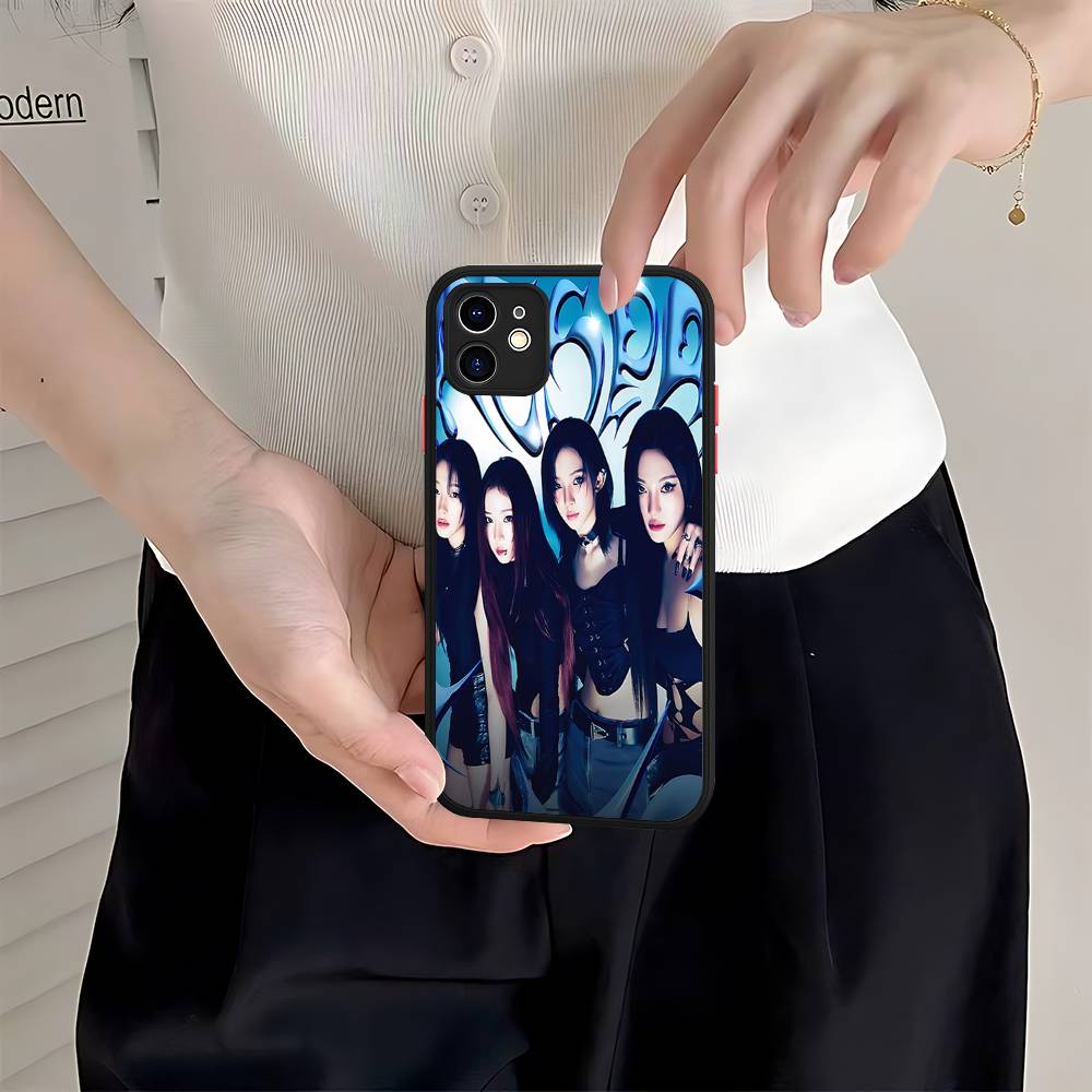 KPOP A-aespa For IPhone 11 12 13 14 15 16 Pro Max Plus Matte Translucent Phone Cover