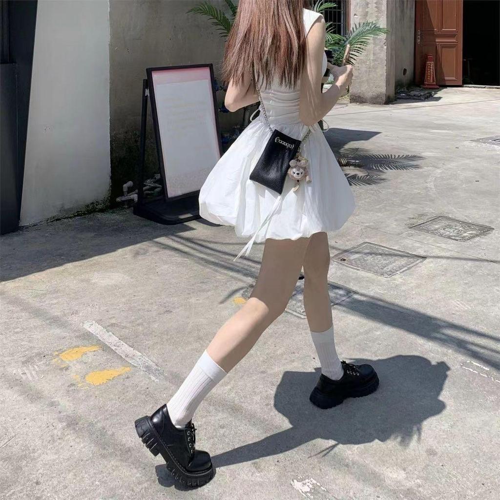 Ballet-Inspired Square Neck Tie-Up Floral Dress: Summer Sweetheart Style with Waist-Cinching Vest and Short Skirt.
