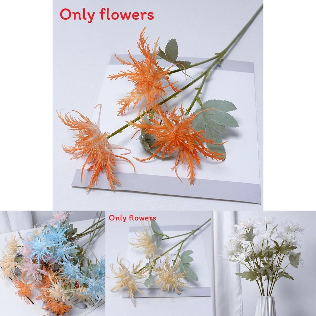 Plastic Eryngium Foetidum Flower For Event Decoration And Artistic Floral Craft
