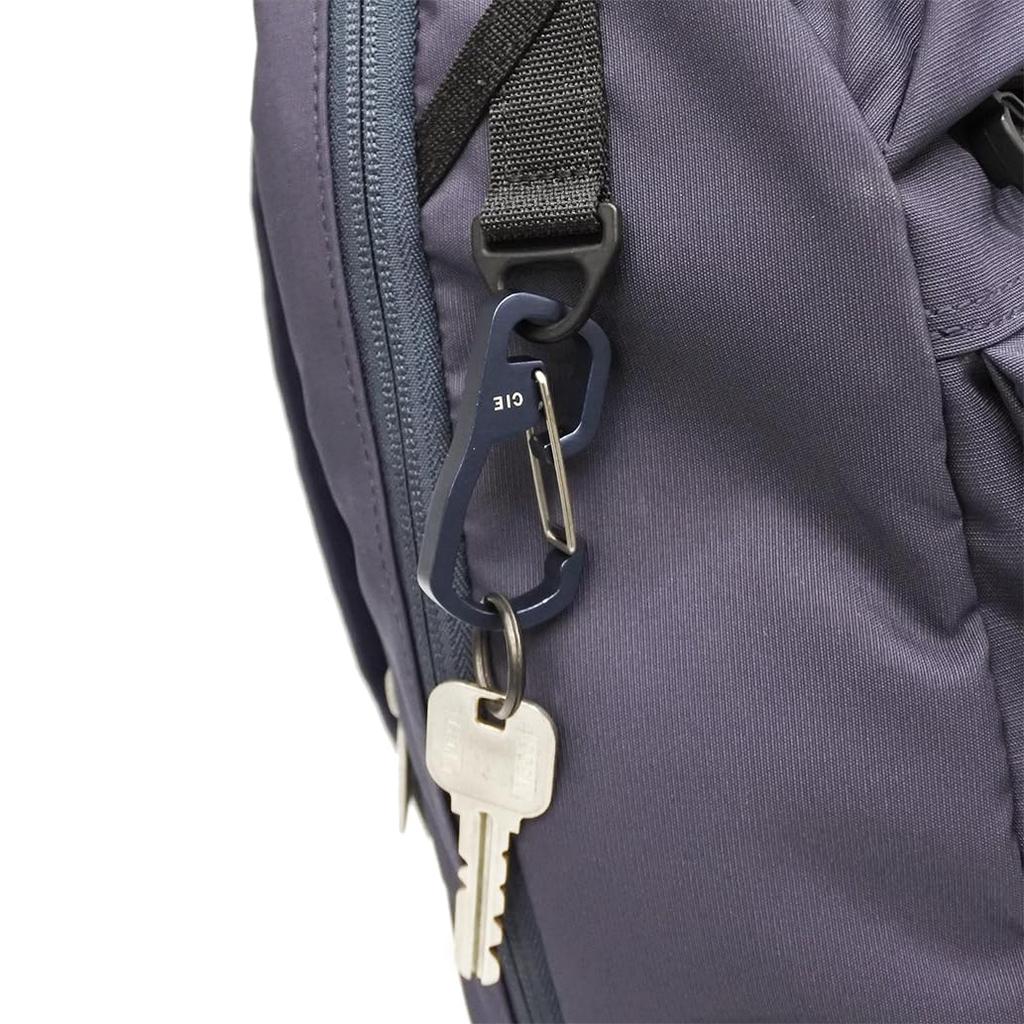 CIE 2ROOMS CARABINER NATO Set of Lightweight and Aluminum Carabiners BLACK, 2, Carabiners, Cordura, Men's Women's,