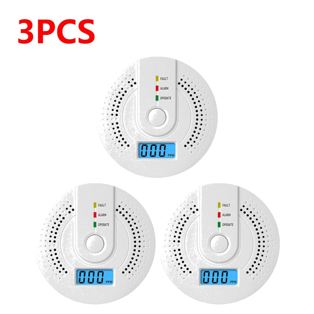 Independent CO Alarm Sensor Carbon Monoxide Alarm Detector High Sensitive Warning LED Display CO Alarm Battery Powered