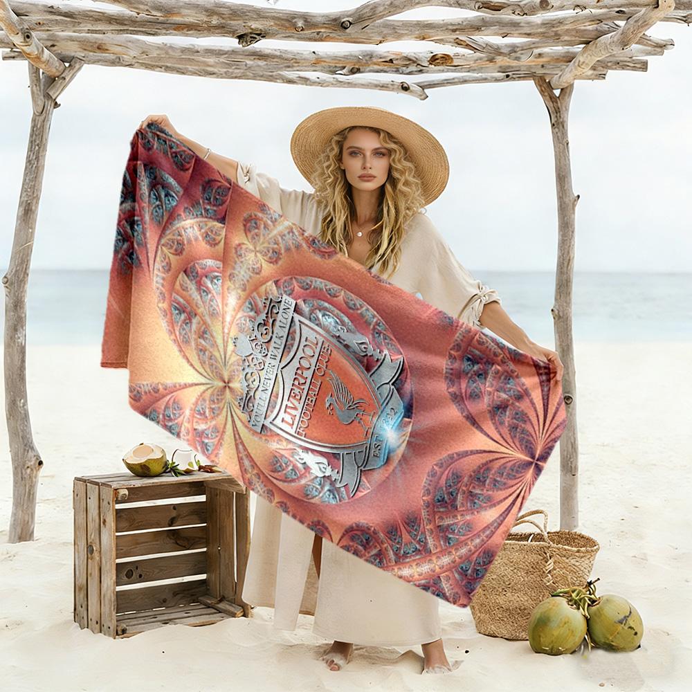 Liverpool Beach Towel Super Soft Microfiber Quickdry Fabric Comfortable Lightweight
