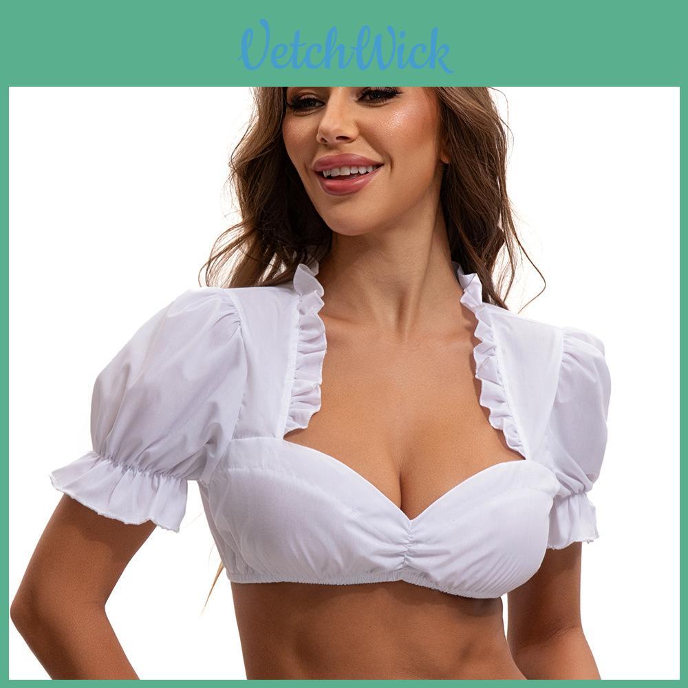 The Munich Oktoberfest Costume White Polyester Traditional Dress For Women