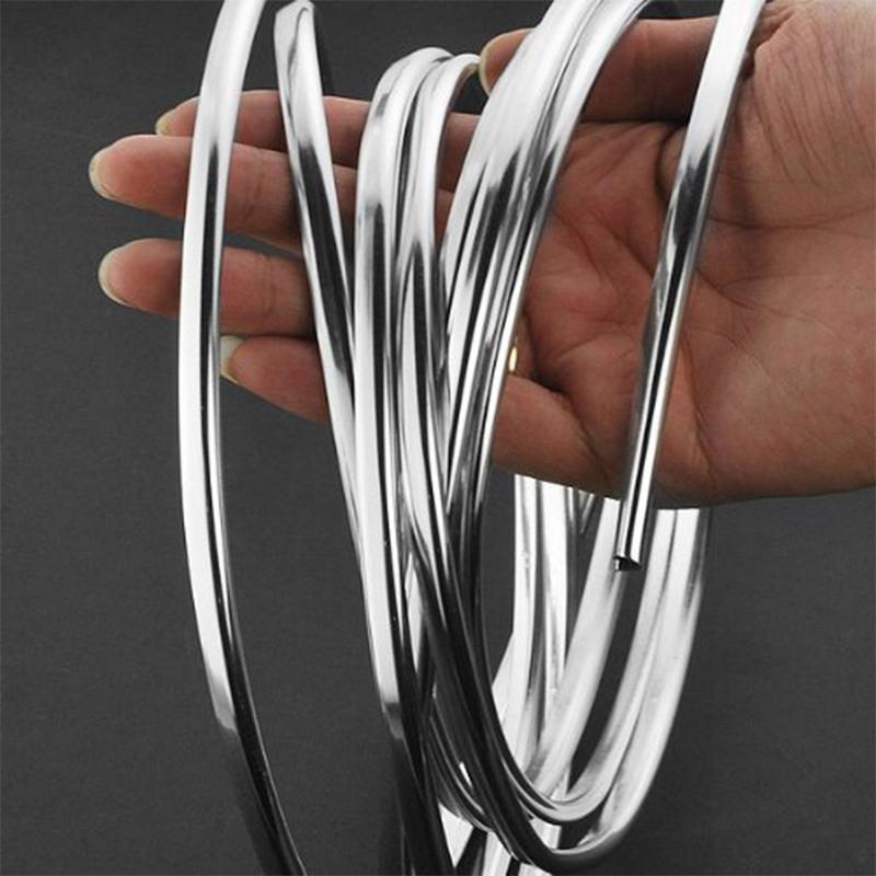 5M Car Door Edge Scratch Protection Strip Bumper Anti-collision Strip DIY Silver PVC Molding Decorative Strip Auto