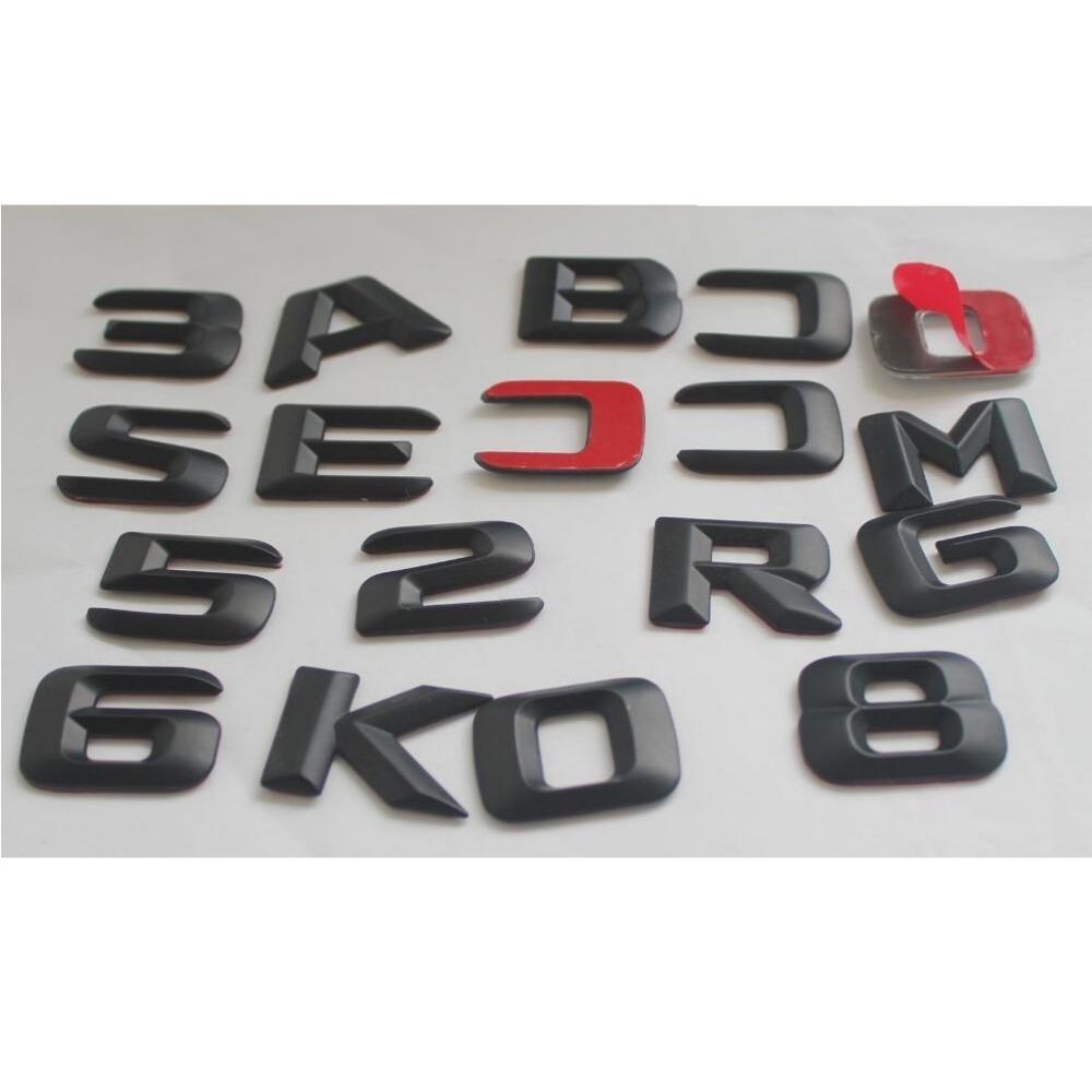 3D Matt Black Trunk Letters Emblems Badges Sticker for Mercedes Benz G43 G55 G63 G65 V8 V12 BITURBO AMG 4MATIC FS9
