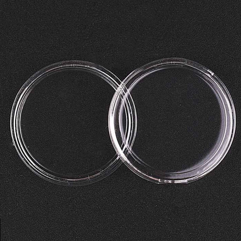 10 Buc 35Mm Aplicat Carcase Rotunde Transparente Capsule Depozitare Monede Suport Rotund Plastic