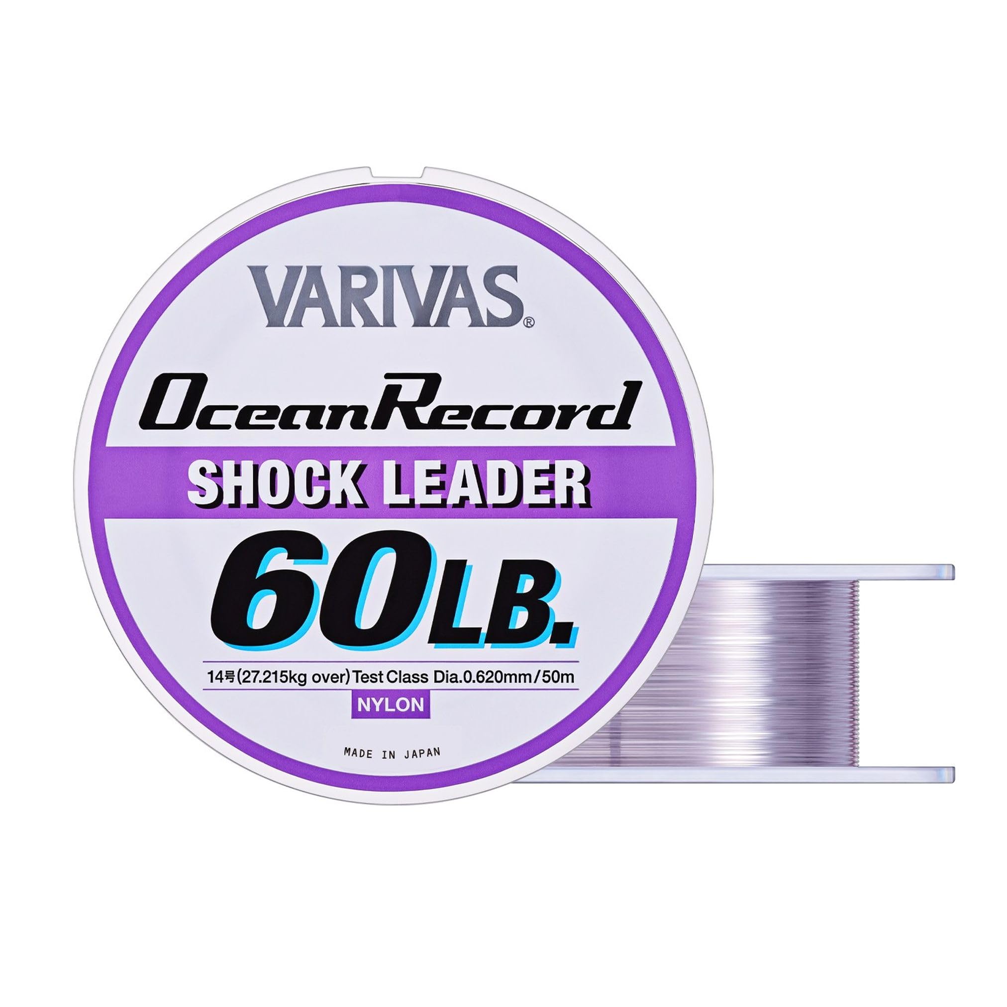 

Maurice VARIVAS Leader Ocean Record Shock Leader Nylon 50m #14 60lb Misty Purple