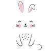 Les Trésors De Lily [Q6530] - Sheet of 'Rabbit' Door Stickers - One Size
