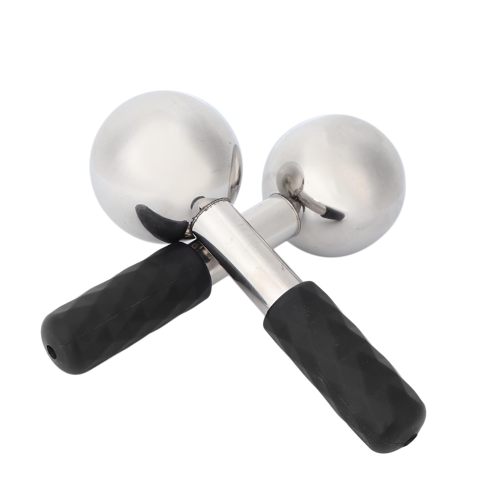 

Массажер для лица Facial Ice Globe из нержавеющей стали для лица с роликовым охлаждением от отечности и морщин