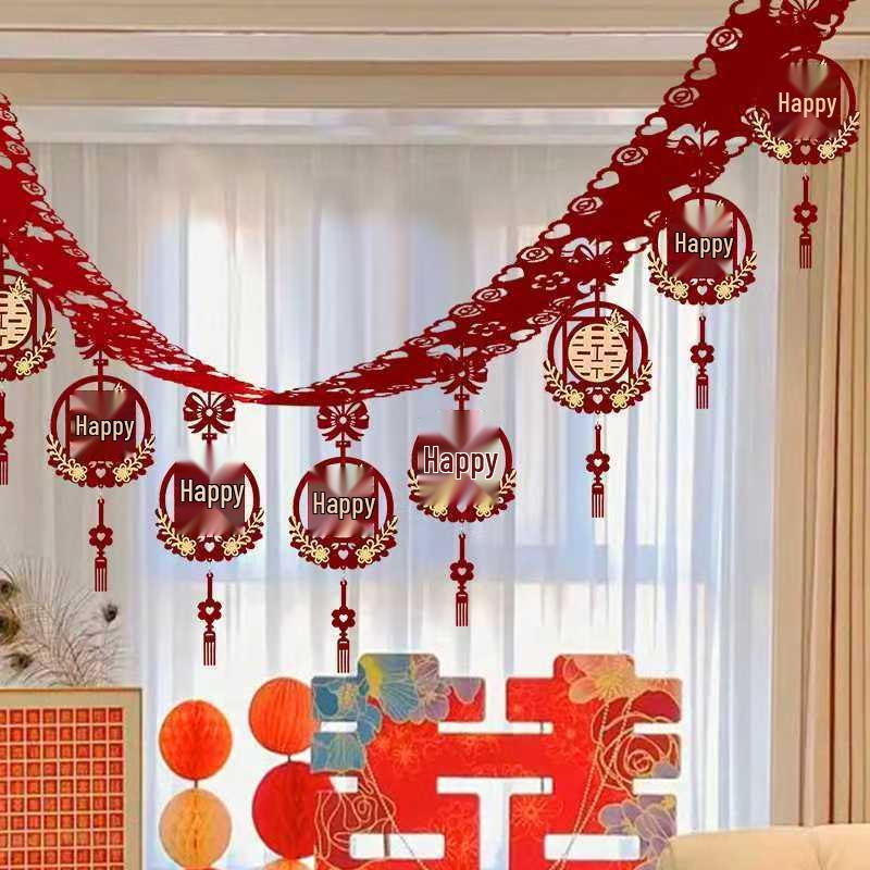 Chinese Style Wedding Latte Art Hanging Decoration for Living Room & Bridal New Room