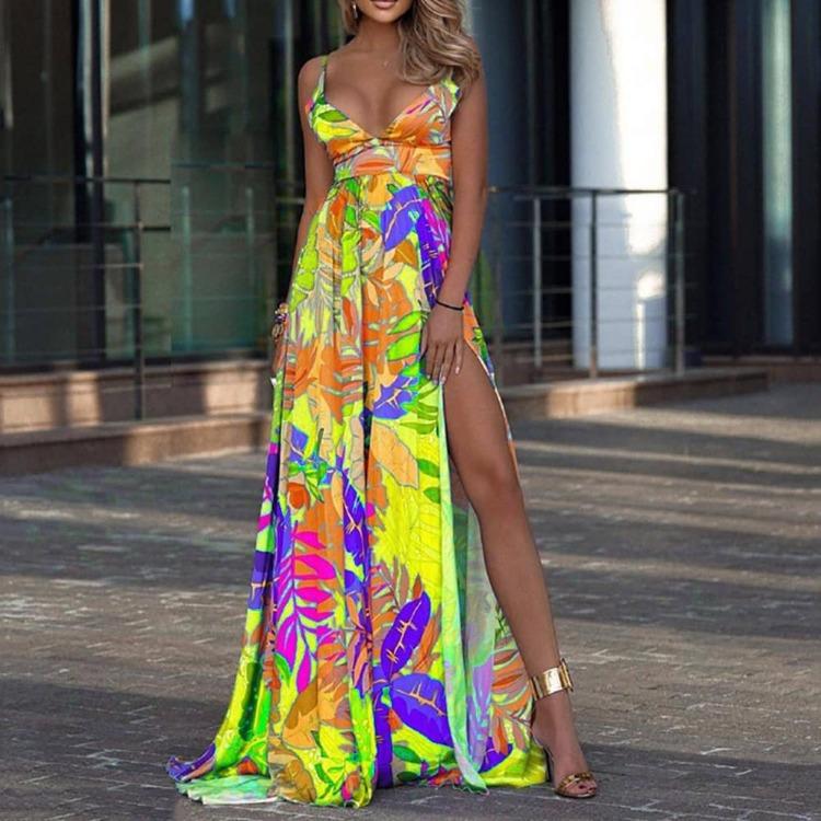 Spring Fashion Bohemian Strapless Maxi Dress with Four Way Stretch