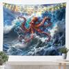 Kids Octopus Tapestry Ocean Kraken Wall Hanging Blanket for Boys Girls Teens Tentacles Wall Art Women Men Sealife Sea Animal