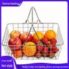 Metal Handheld Shopping Basket: Kitchen & Supermarket Storage for Fruits & Snacks - In Stock