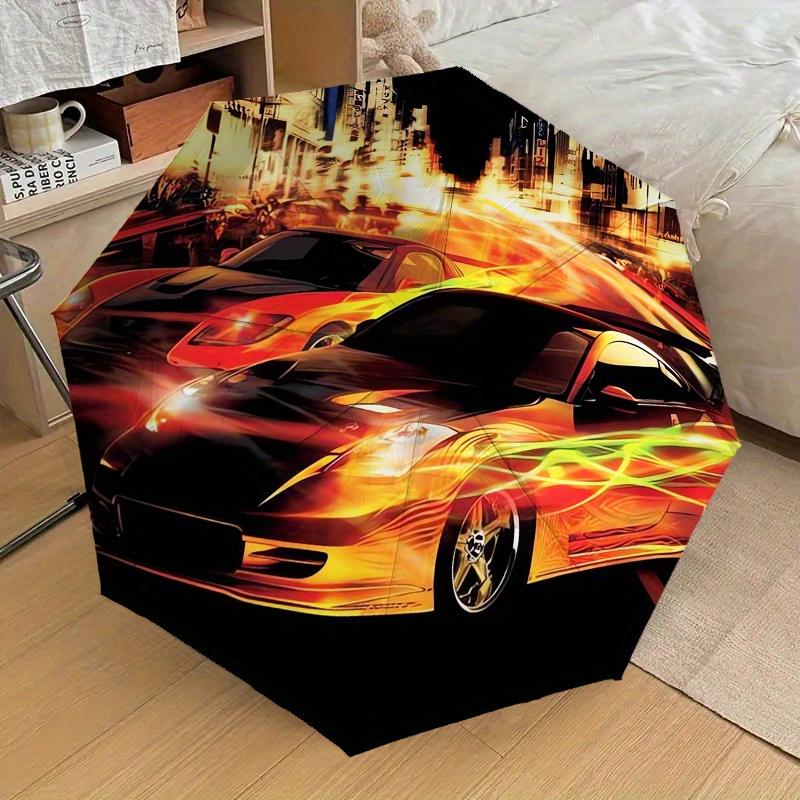 1pc City Racing Flame Trails Themed High-quality Umbrella,Automatic Opening and Closing Umbrella,Multi-functional Umbrella G0811165