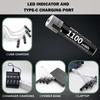 Rechargeable 1.5V 1100mWh AAA Battery with USB-C Cable for Toys, Remotes, and Clocks