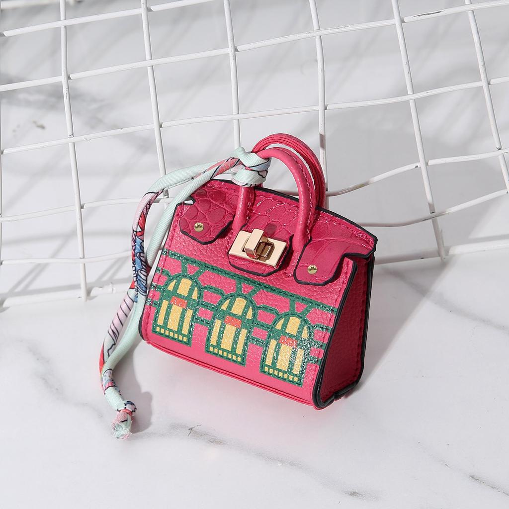 Internet-Berühmtheit neuer Aufkleber Diamant glänzend Haus Mini kleine Tasche Anhänger Kopfhörer Tasche Multifunktionale Münztasche Kreativ