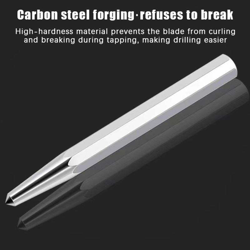 Hartmetall Körner Körner mit rutschfestem Griff Konischer Körnerspitze Körnerführung Metallbohrpunkt Körner Schlosser Meißel Körner