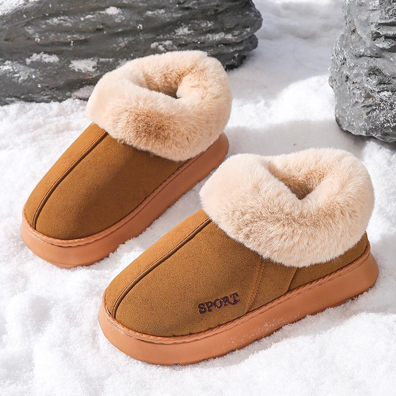 36-45 Cotton Slippers for Women, Autumn and Winter Bags for Indoor Home Warmth, Plush Cotton Slippers for Women, Winter Outerwear