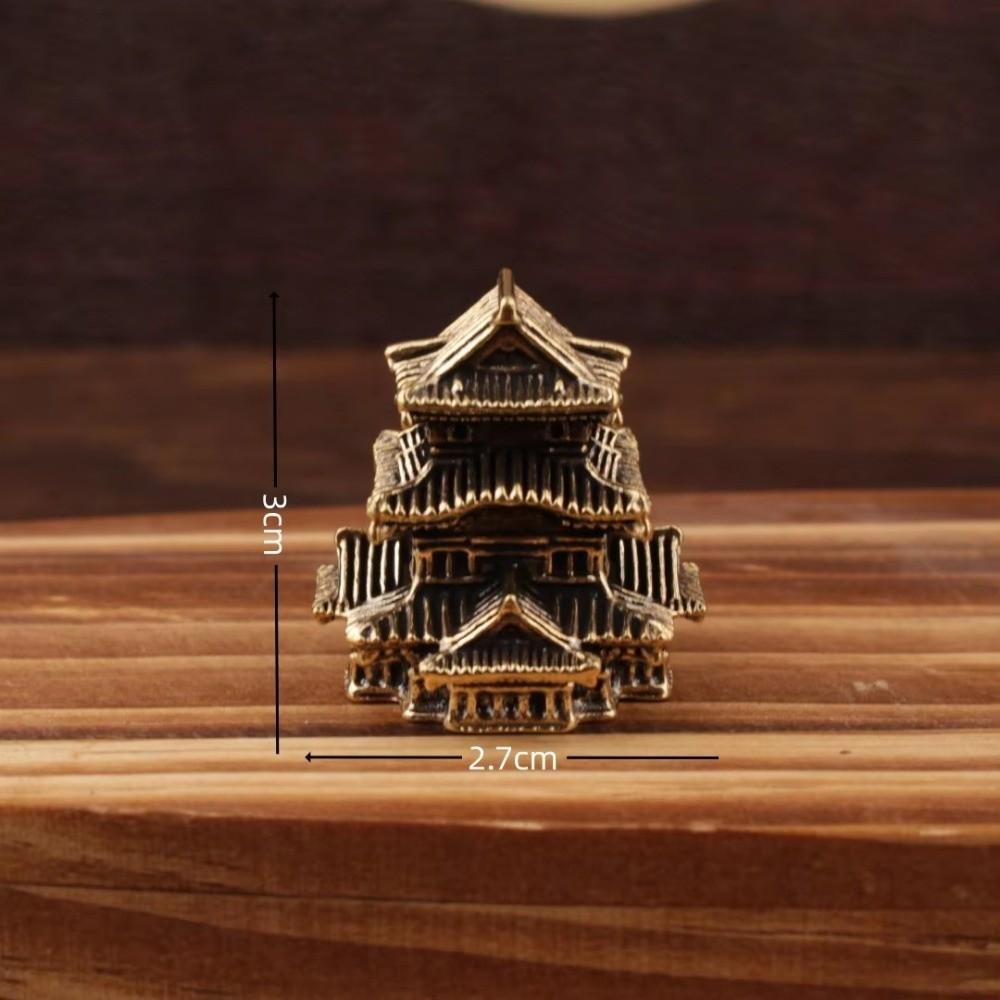 New Brass Micro Landscape Chinese Rockery Ancient Pavilion Ancient Architecture Miniature Model Bonsai Fish Tank Decoration
