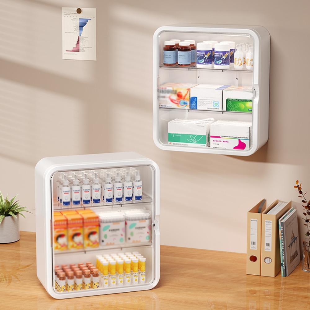 No Punching Installation Wall Hanging Medical Cabinet Multi-layer Storage Box  Household Storage