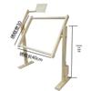 Adjustable Wooden Embroidery Hoop Stand for Cross-Stitch Crafting
