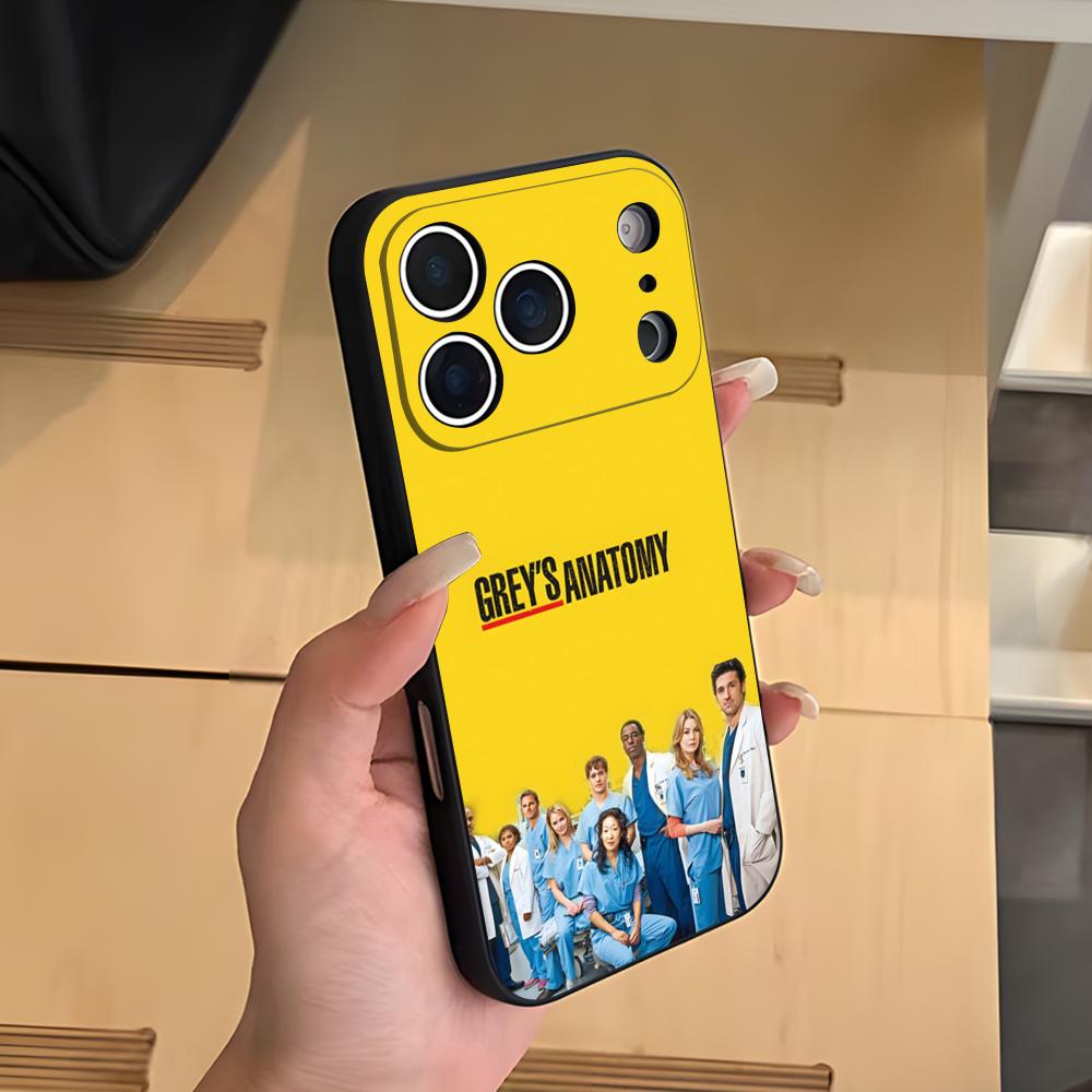 Hot TV Greys Anatomy Phone Case For IPhone 17 Air 16 E Pro Max 15 14 13 Mini 12 Pro 11 Max Plus Black Soft Shell