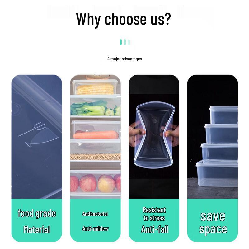 ZISIZ Food-Grade Plastic Storage Container