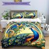 3pcs Peacock Garden Bedding Cover Set, Fashion Classic Popular Print Bedding Set, Soft Comfortable, All Season Use, For Bedroom, Guest Rooma0819189
