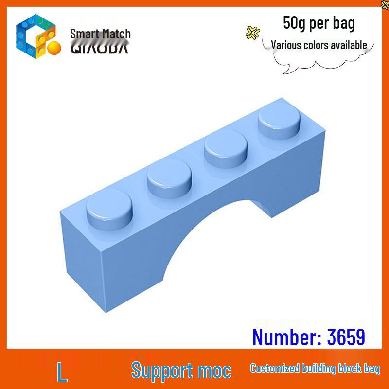 50g 3659 Small Particle Building Blocks, MOC Compatible Arch 1x4 Brick DIY Creative Spare Parts Compatible with Lego