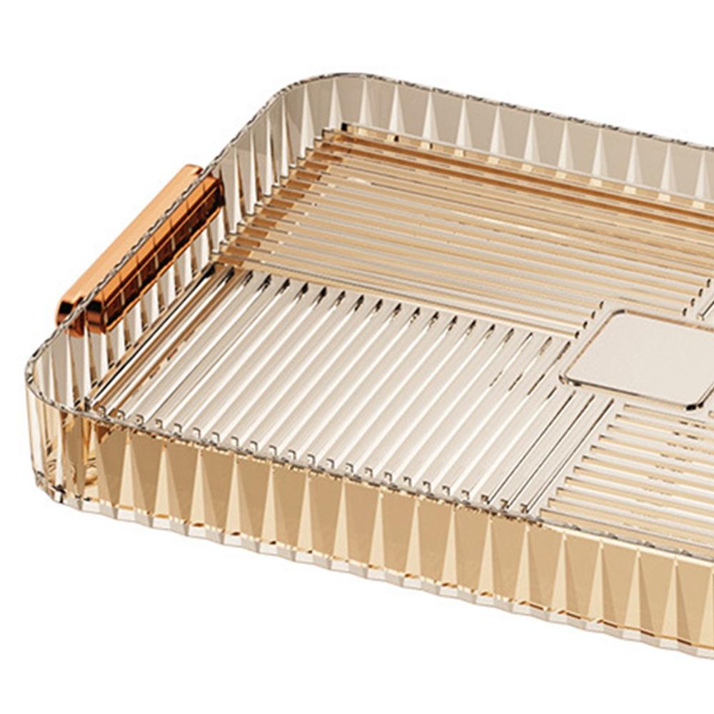 Large Capacity Water Drainage Tea Tray Plastic Material Tea Cup Drain Tray  Home Living Room