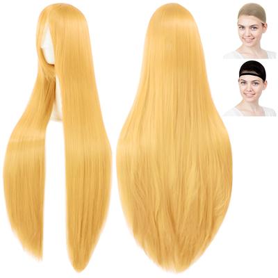 [CaseEden] Cosplay Wig, Full Wig, Heat Resistant, Long, Straight, 100cm, Gold Blonde, WIG6184