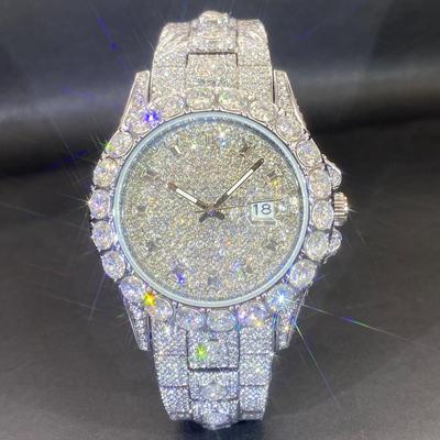Hip Hop Iced Out Uhr für Herrenmode Bling Quarzuhren Luxus Voll Diamant Armbanduhren Mann Reloj Hombre